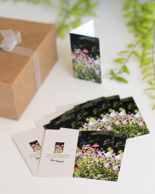Blurry flower note cards - set of 10