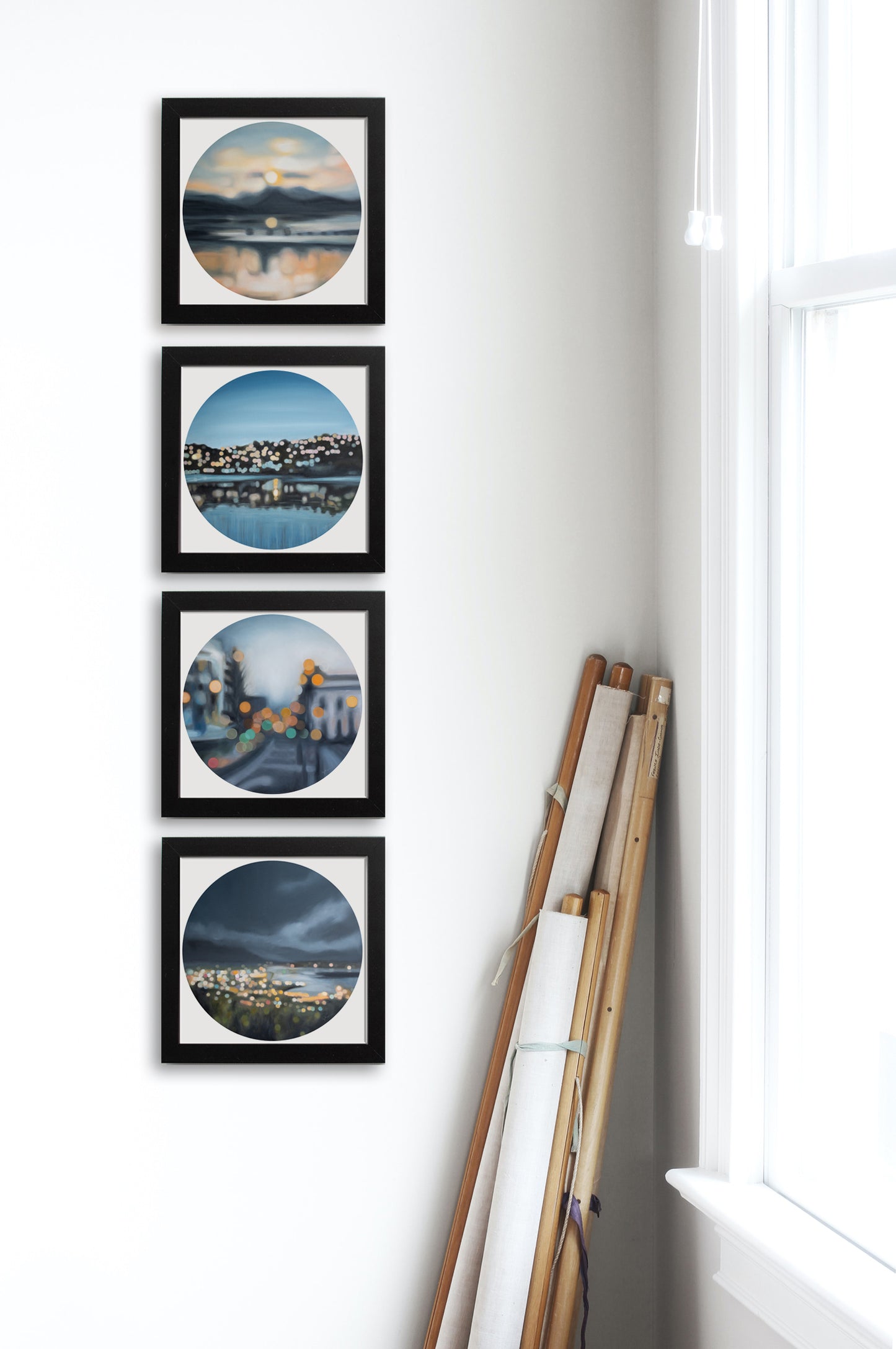 Dunedin Lights: Set of 4 Dunedin bokeh art prints