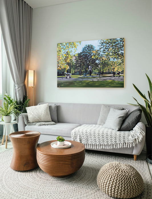 Queens Park - Bokeh oil painting on canvas