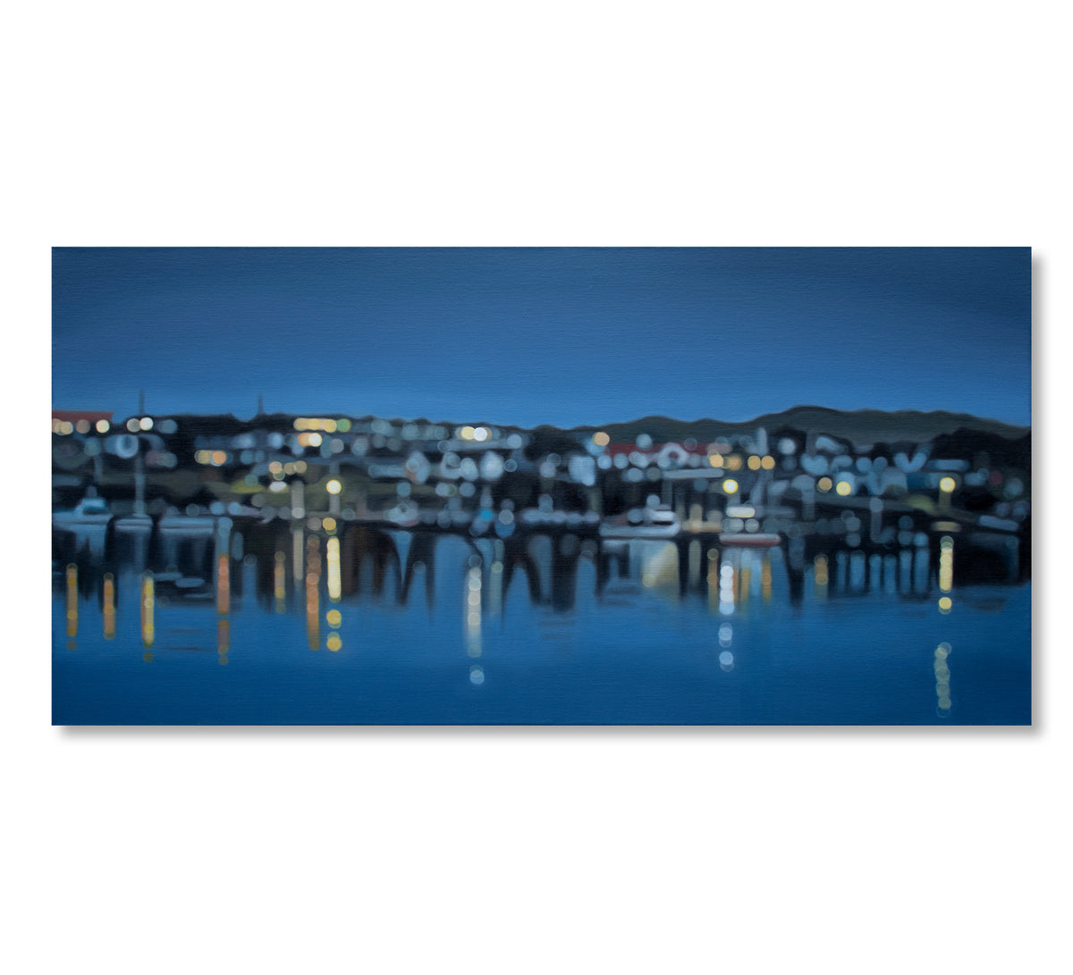 Riverton Harbour at night - original oil painting