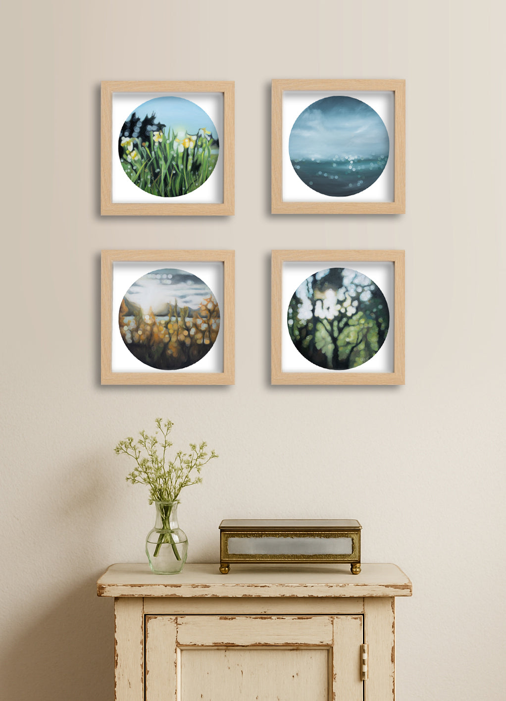 The Soft Seasons bokeh art print set