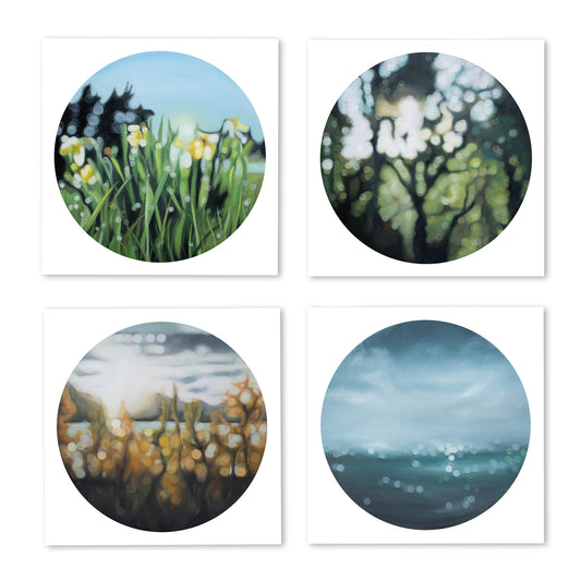 The Soft Seasons bokeh art print set