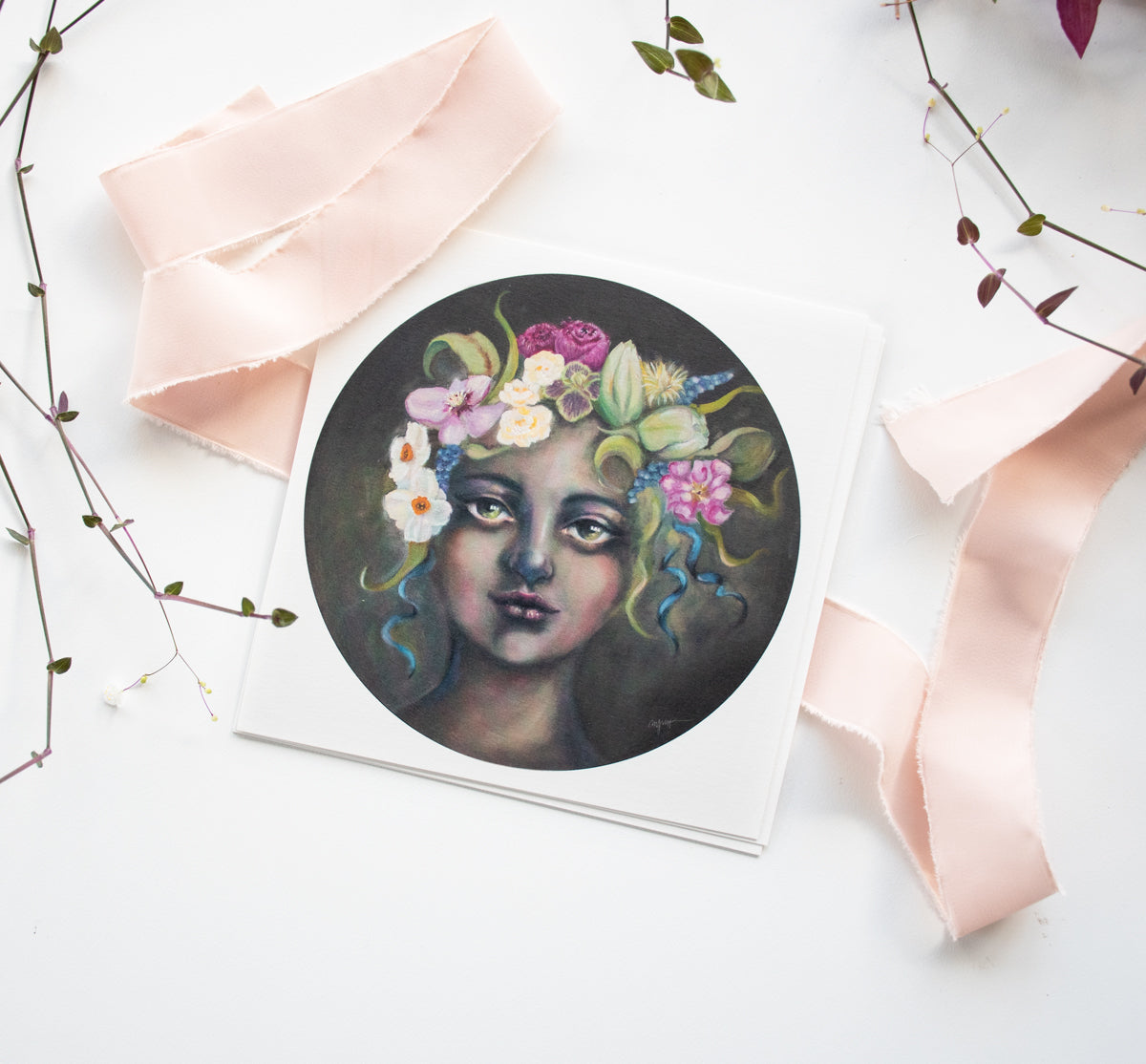 The Four Seasons: Set of 4 seasons botanical portrait prints