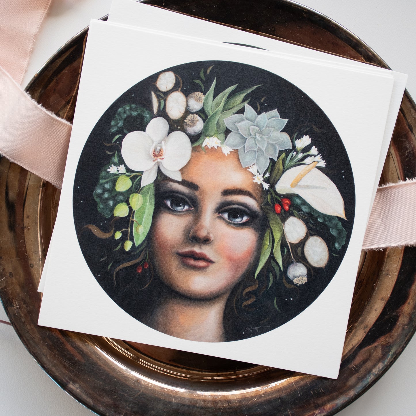The Four Seasons: Set of 4 seasons botanical portrait prints