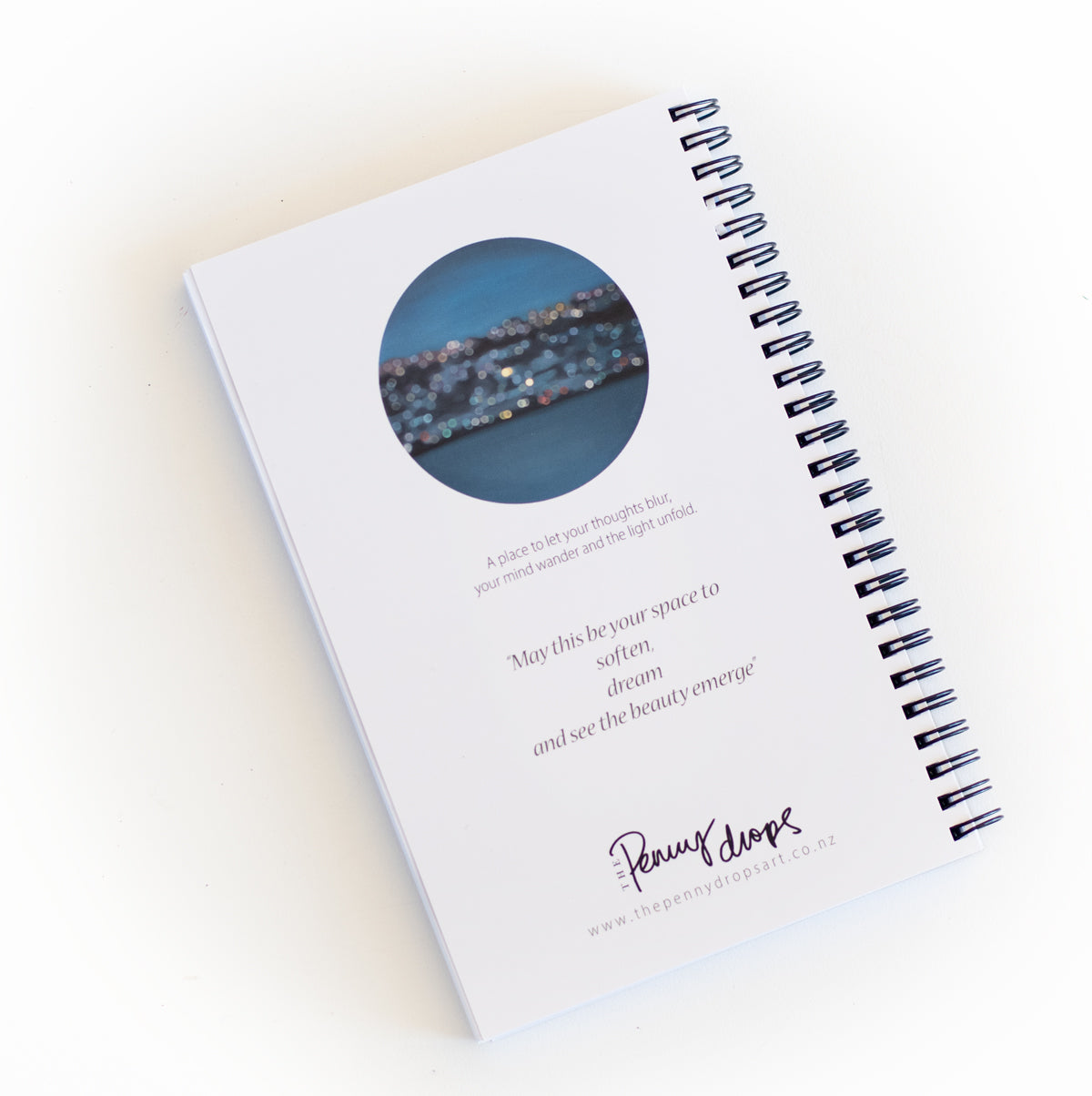 City lights notebook: A5, unlined pages