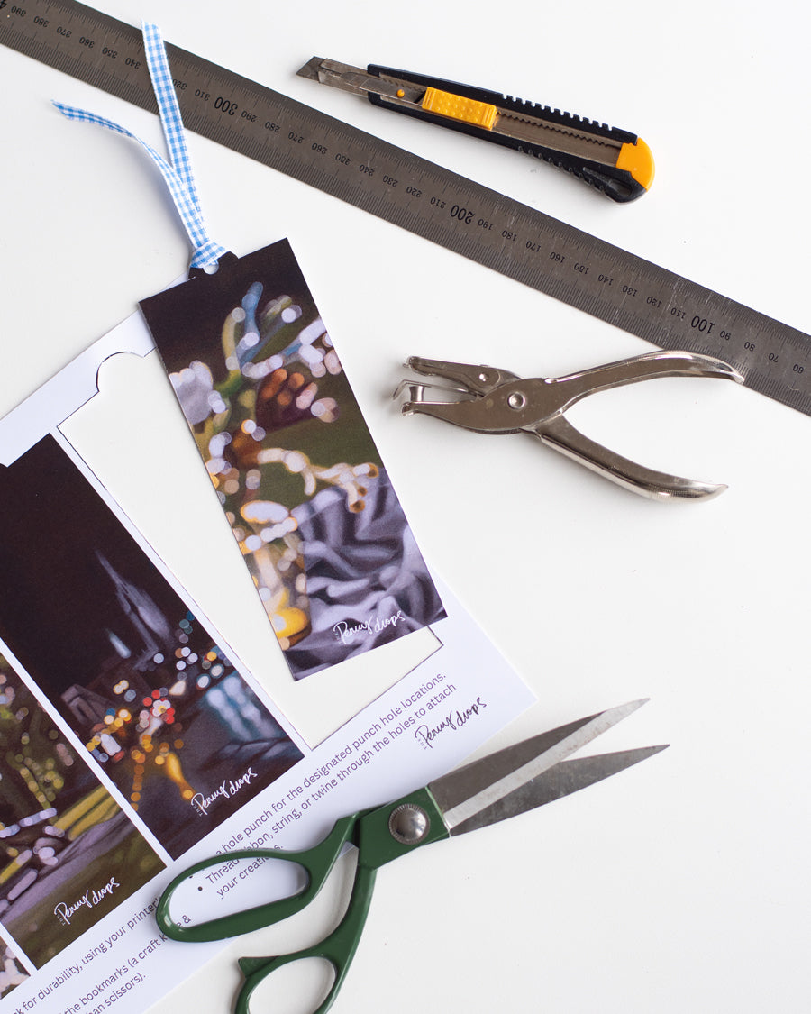Printable Bokeh Bookmarks - Instant Download