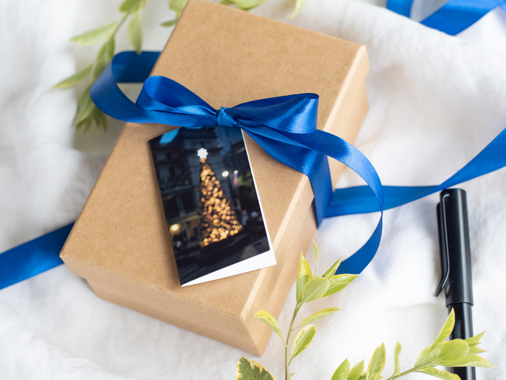 Bokeh Christmas Tree note cards - set of 10