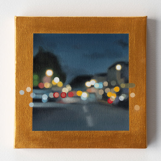 Small original oil painting - Clyde at night