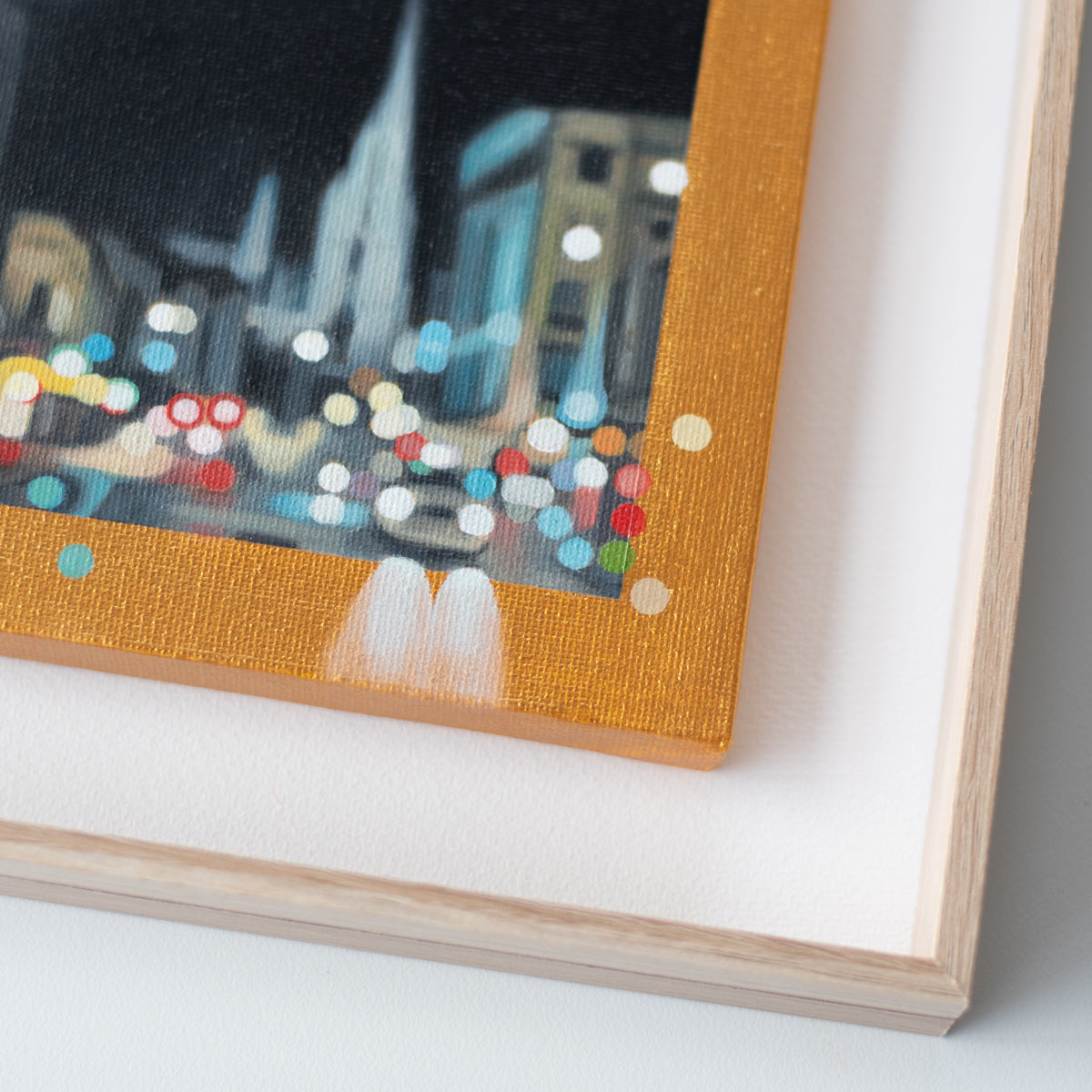 Small original oil painting - Dunedin at night
