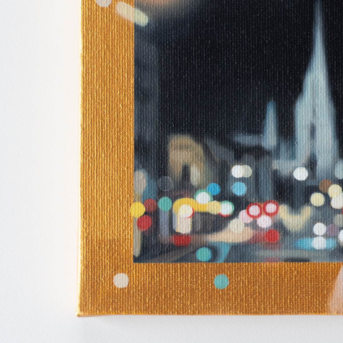 Small original oil painting - Dunedin at night