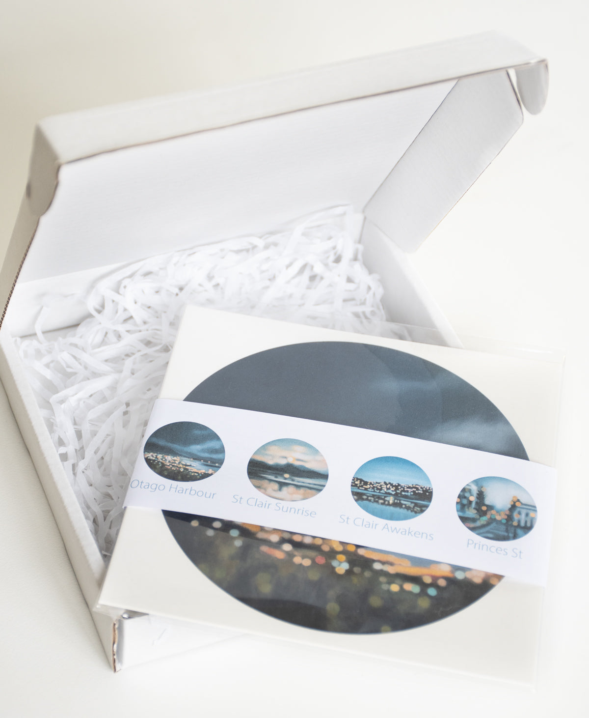 Dunedin Lights: Set of 4 Dunedin bokeh art prints