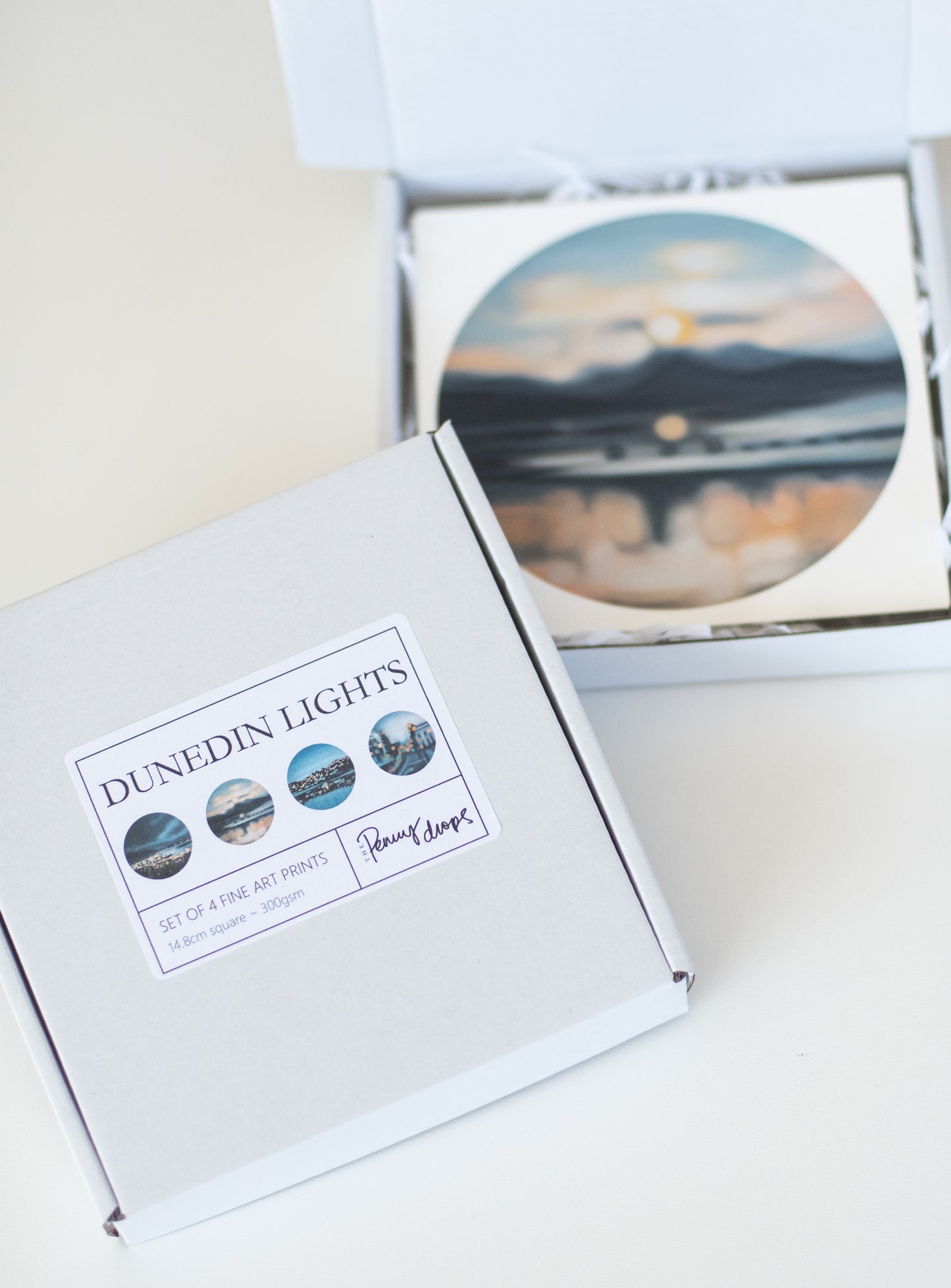 Dunedin Lights: Set of 4 Dunedin bokeh art prints