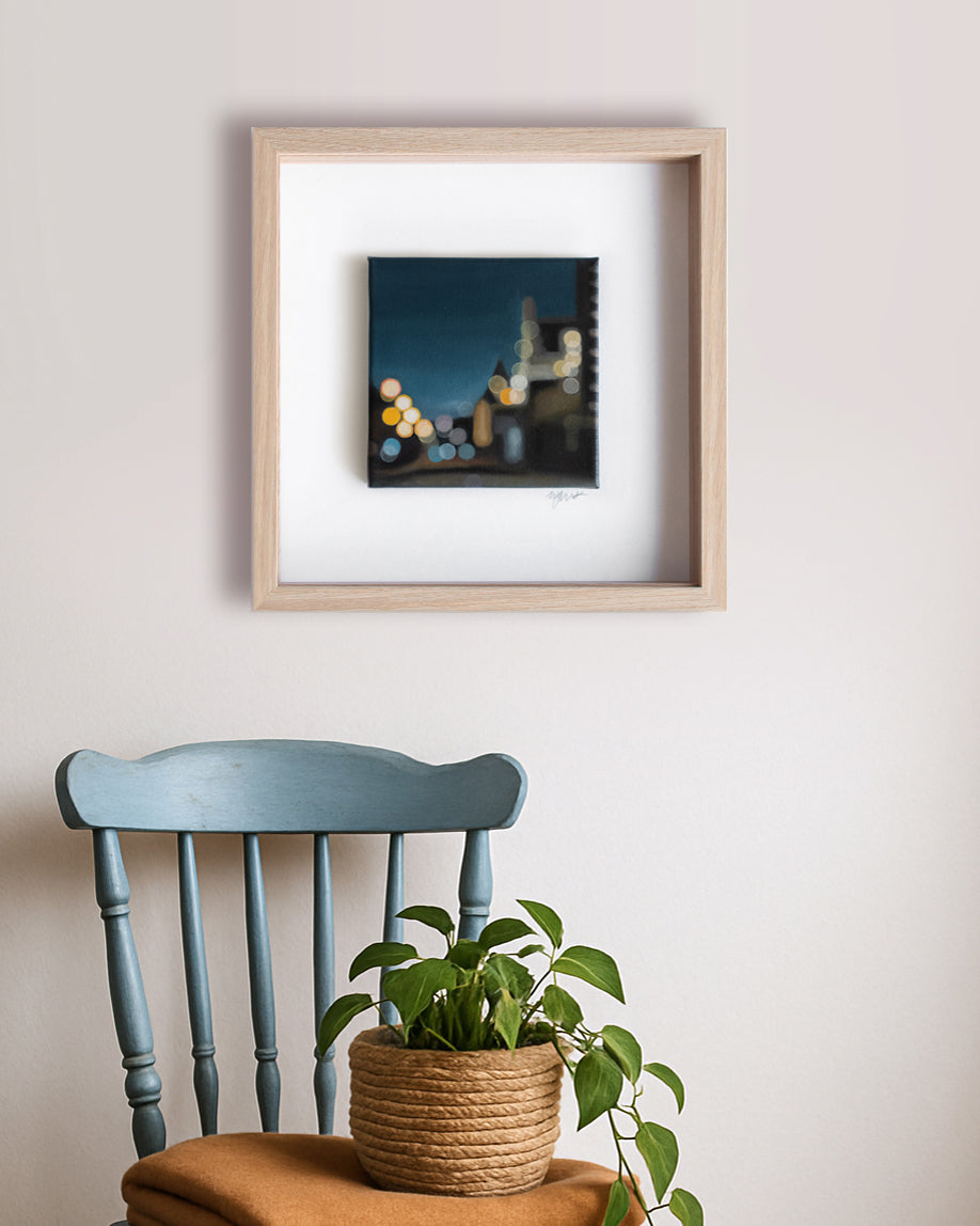 Dunedin Railway Station - Bokeh original oil painting on canvas