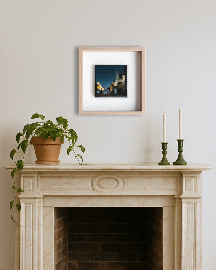 Dunedin Railway Station - Bokeh original oil painting on canvas