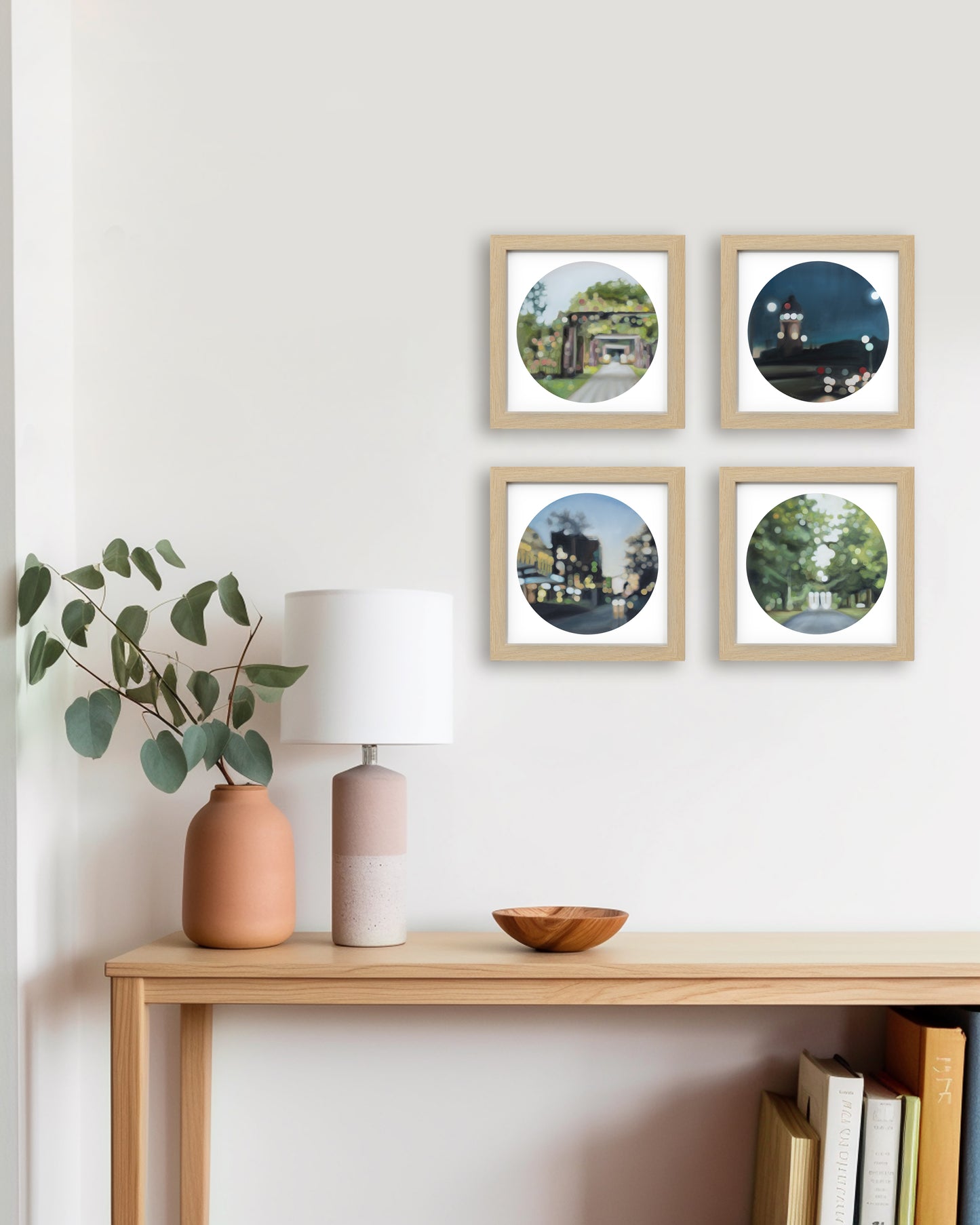 Invercargill: Set of 4 bokeh art prints