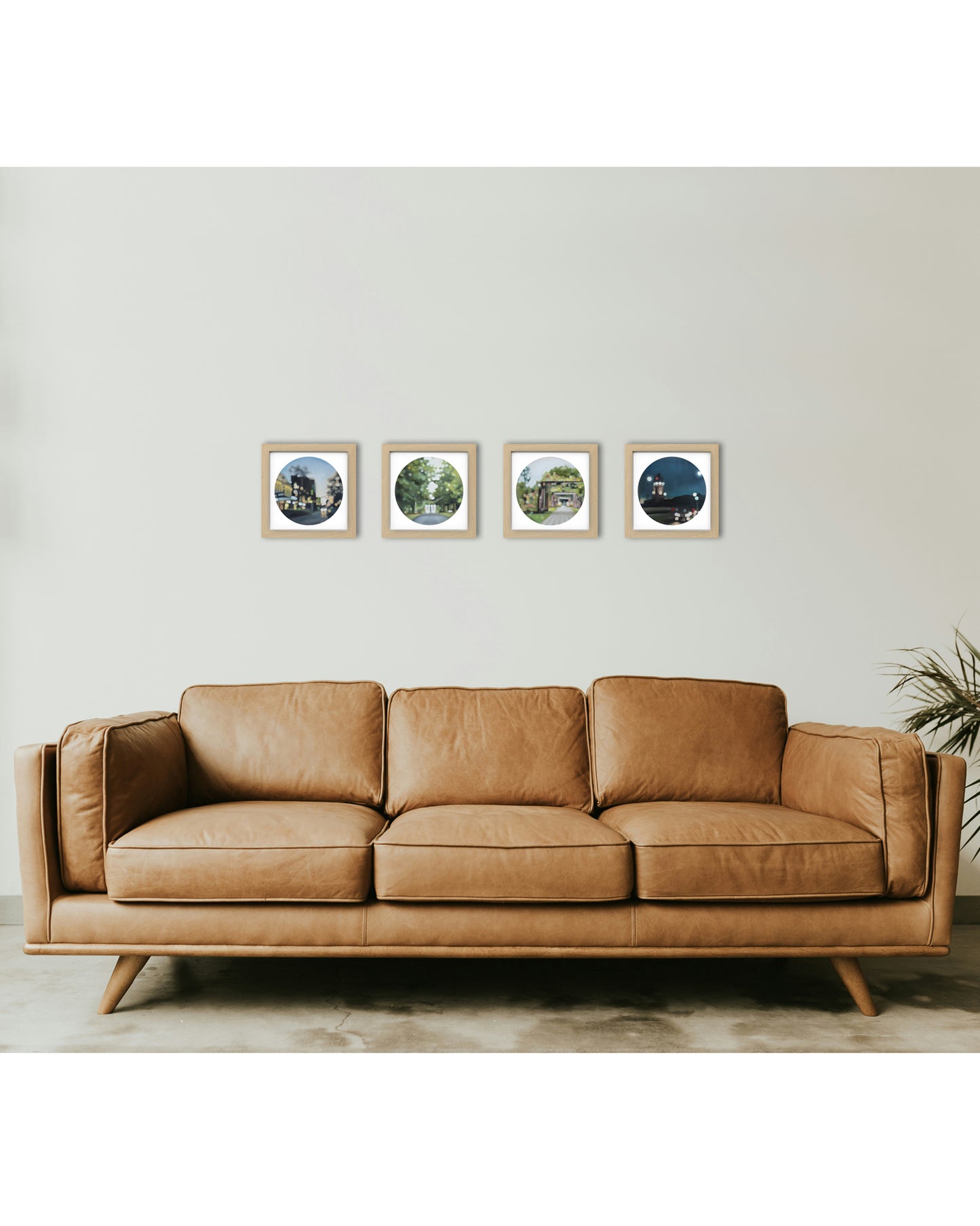 Invercargill: Set of 4 bokeh art prints