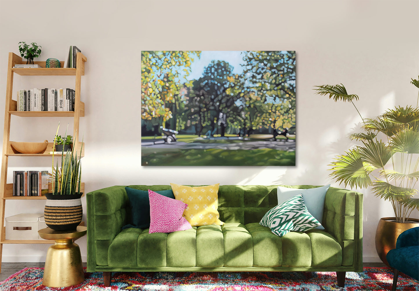 Queens Park - Bokeh oil painting on canvas