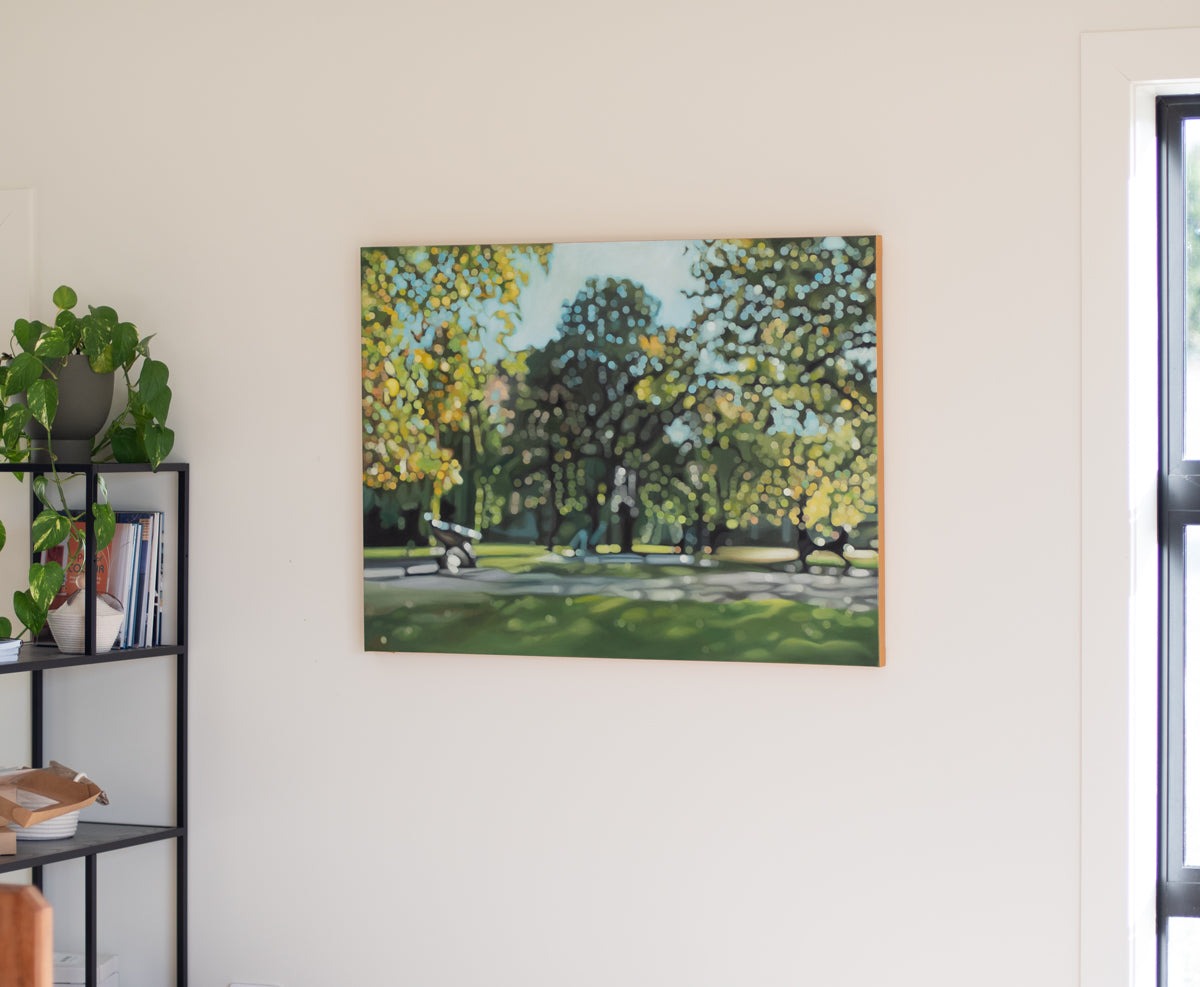 Queens Park - Bokeh oil painting on canvas