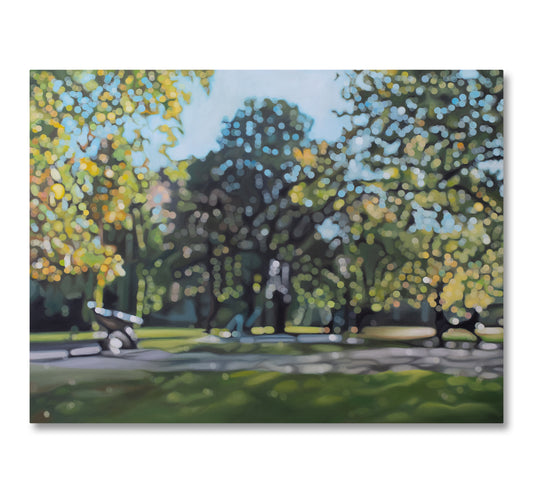 Queens Park - Bokeh oil painting on canvas