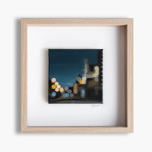 Dunedin Railway Station - Bokeh original oil painting on canvas