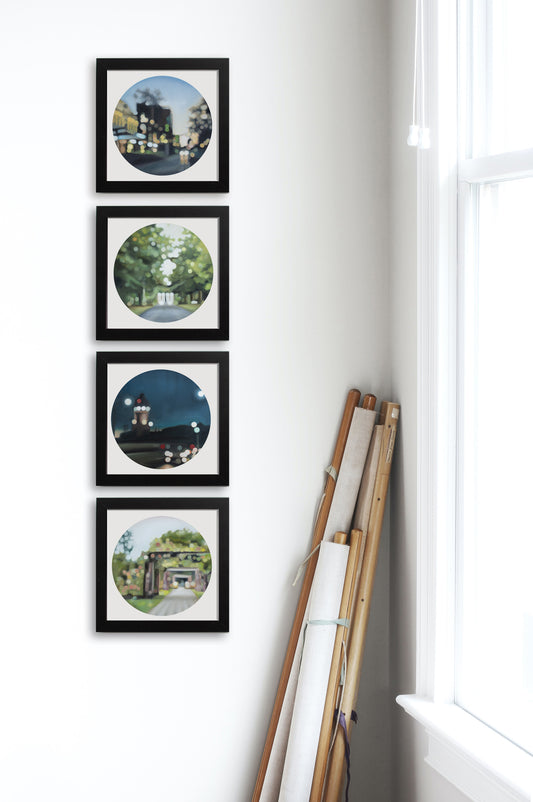 Invercargill: Set of 4 bokeh art prints