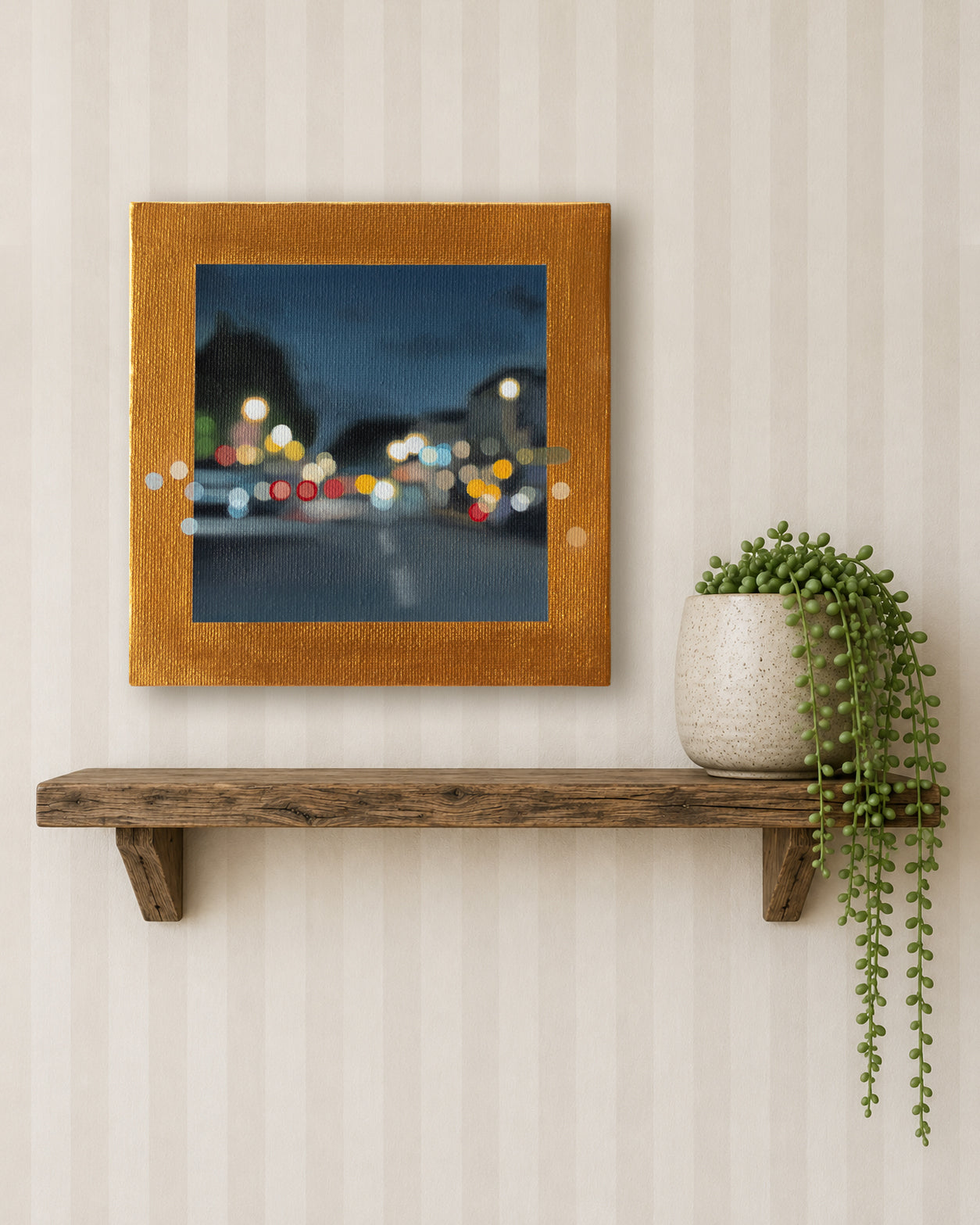 Small original oil painting - Clyde at night