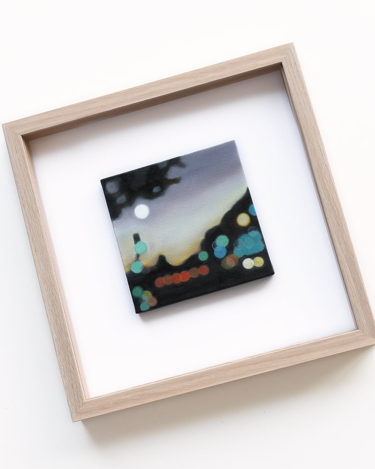 Pulse of the City - Nightscape Bokeh original oil painting on canvas