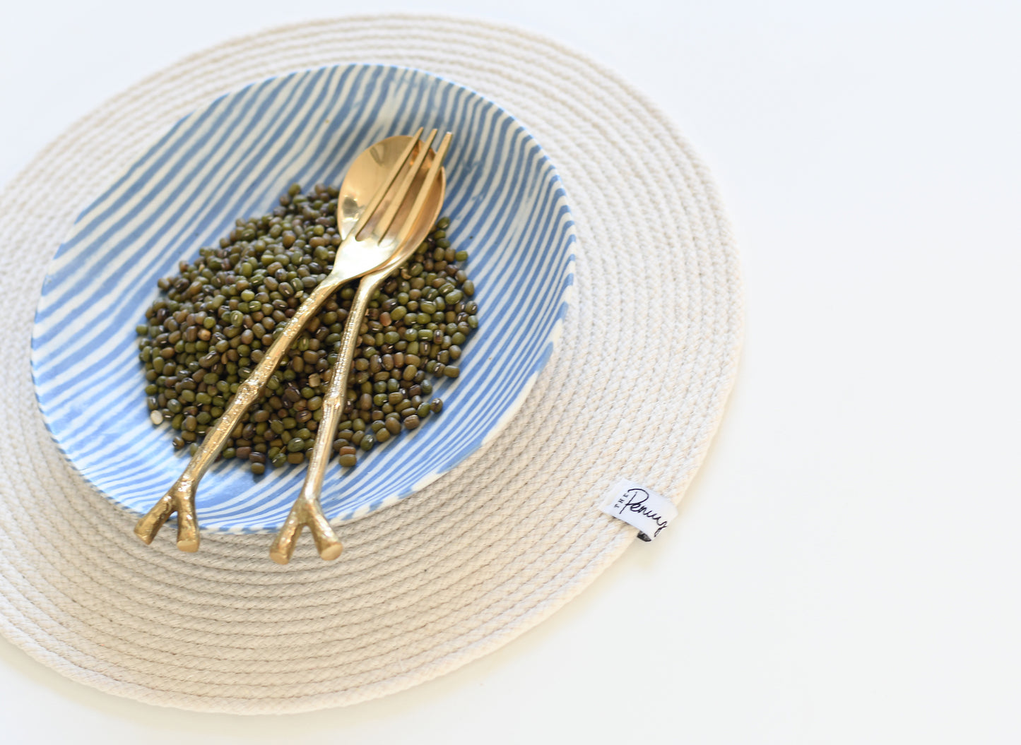 Coiled rope coasters and placemats